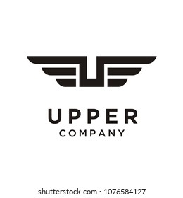 Initial / Monogram U with Wings logo design inspiration