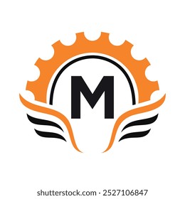  Initial Motorcycle Club Community Logo Combine With Letter M Vector Template