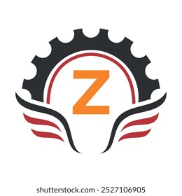  Initial Motorcycle Club Community Logo Combine With Letter Z Vector Template