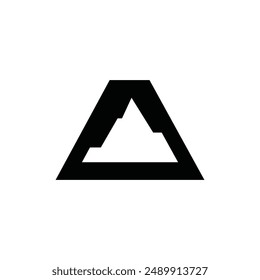 Initial A Mountain Geometric Business Simple Creative Design Logo