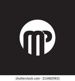 Initial MP letter Logo Design vector Template. Abstract Letter MP logo Design