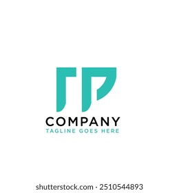 Plantilla inicial del Vector del diseño del logotipo de la letra del MP. Letra Abstractas MP logo Design