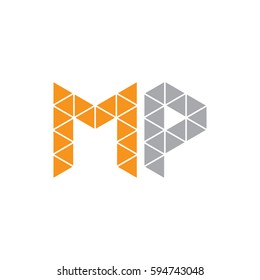 initial MP logo design