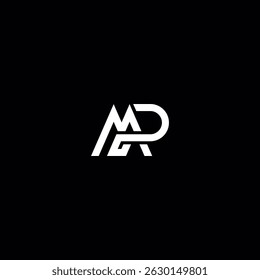 MP inicial PM Carta Logo Design com estilo moderno mínimo.