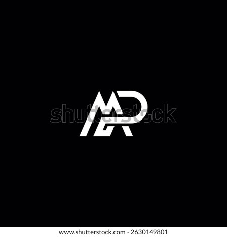Initial MP PM Letter Logo Design with Modern Minimal Style.