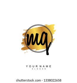 Initial MQ handwriting logo vector Initial MQ handwriting logo vector