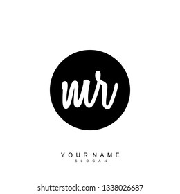 Initial MR handwriting logo vector