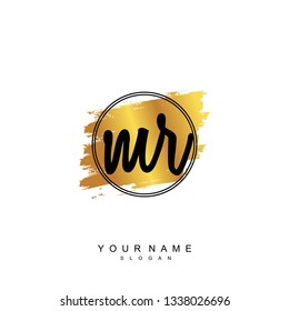 Initial MR handwriting logo vector