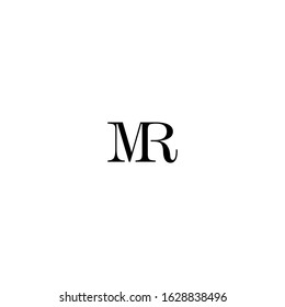 initial MR Letter Logo Design vector. Illustration of MR Letter Logo design 