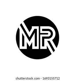 Initial MR letter Logo Design vector Template. Abstract Letter MR logo Design