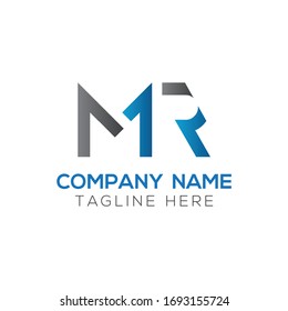 Initial MR letter Logo Design vector Template. Abstract Letter MR logo Design