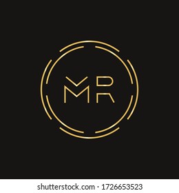 Initial MR letter Logo Design vector Template. Abstract Letter MR logo Design