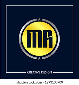 Initial MR Letter Logo Template Design
