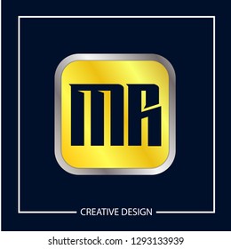 Initial MR Letter Logo Template Design