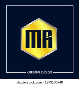 Initial MR Letter Logo Template Design