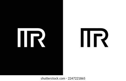 initial MR logo design vector