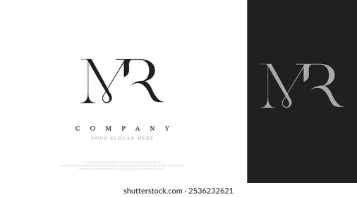 Vetor de design de logotipo MR inicial 