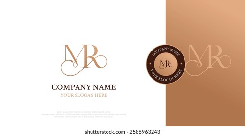 Initial MR Logo Design Vector