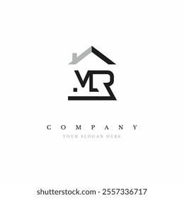 Initial MR Real Estate Logo Design Vector