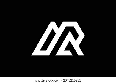 Initial MR RM modern monogram and elegant logo design, Professional Letters Vector Icon Logo on black background