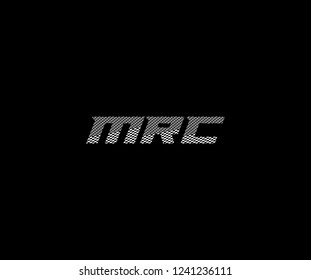 Initial MRC letter abstract pattern race flag monogram logotype