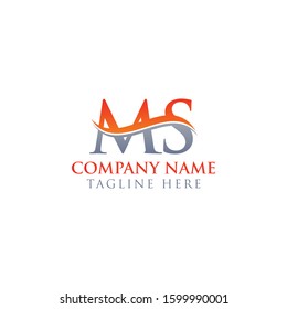 Initial MS letter Logo Design vector Template. Abstract Letter MS logo Design