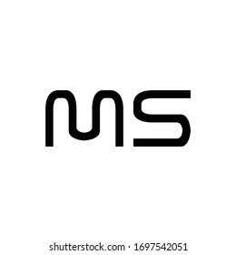 Initial MS letter Logo Design vector Template. Abstract Letter MS logo Design
