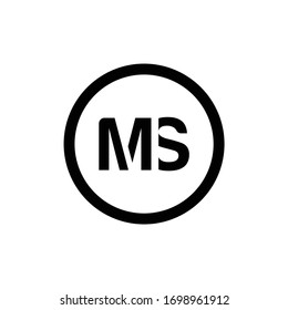 Initial MS letter Logo Design vector Template. Abstract Letter MS logo Design