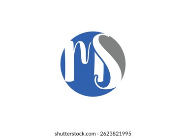 Initial MS Letter Logo Design, Vector design Concept