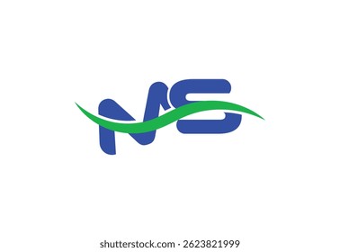 Initial MS Letter Logo Design, Vektordesign Konzept