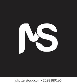 Ursprüngliches MS-Buchstaben-Logo modernes elegantes Luxus-Symbol-Logo-Design