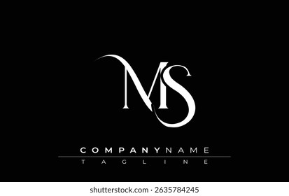 Initial MS Logo Design Vector. Elegant Monogram Logo Design with Decorative Elements and Typography