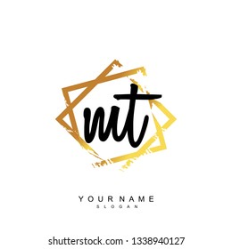 Initial MT handwriting logo vector