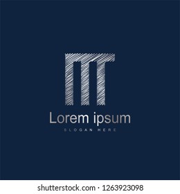 Initial MT LETTER logo