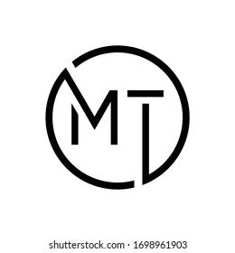 Initial MT letter Logo Design vector Template. Abstract Letter MT logo Design