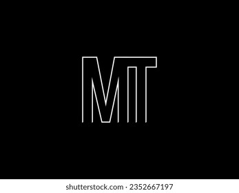 Initial MT letter Logo Design vector Template. Monogram or letter mark MT logo Design