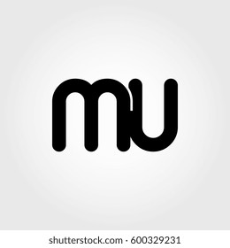 initial mu black business logo