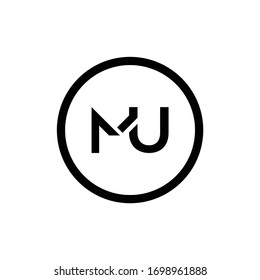 Initial MU letter Logo Design vector Template. Abstract Letter MU logo Design