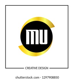 Initial MU Letter Logo Template Design