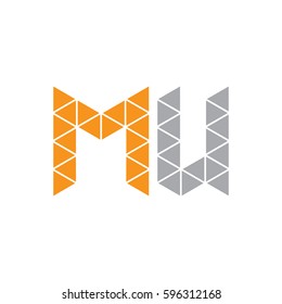 initial MU logo design