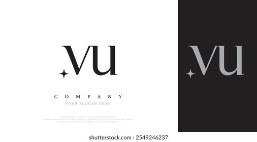 Vetor de design de logotipo MU inicial 