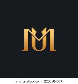 Initial MU UM M U Monogram Logo Template. Initial Based Letter Icon Logo