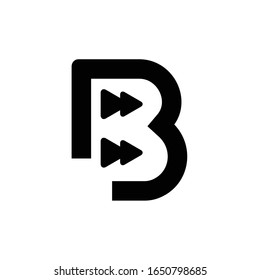 The initial music or photography logo B