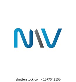 Initial MV letter Logo Design vector Template. Abstract Letter MV logo Design