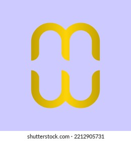 Initial MW letter Logo Design Template Vector  illustration.