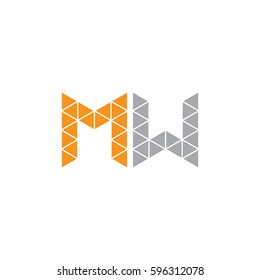 initial MW logo design