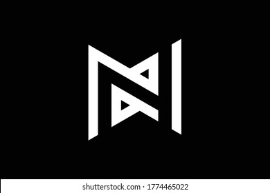 Primer MW WM moderno monograma y elegante diseño de logotipo, logotipo profesional Letras vectores Icono sobre fondo negro.