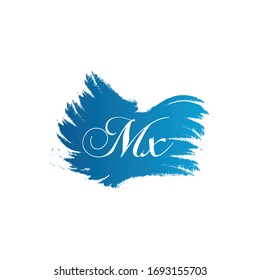 Plantilla vectorial de diseño del logotipo de la letra MX inicial. Diseño de logotipo MX de carta abstracta
