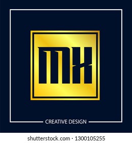 Initial MX Letter Logo Template Design