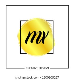 Initial MX Letter Logo Template Design